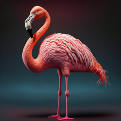 pink flamingo in the zoo, gen art
