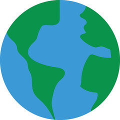 Illustration simple lines vector planet earth