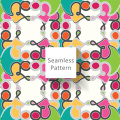 Fototapeta na wymiar Abstract seamless pattern with geometric pattern. background, wallpaper, home textile digital vector and flower shaped pattern new