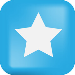 Star icon on blue button. 