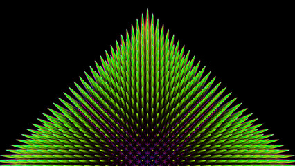 Obraz premium Geometric multidimensional 3D gradient digital texture in linear style