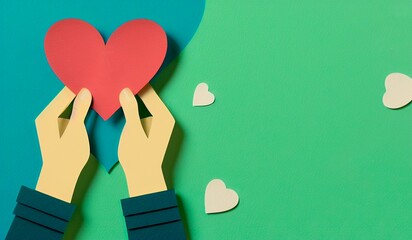 AI-generated Image Of A Giving Tuesday Papercut Art Background