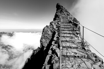 “Ninho da Manta“ a panoramic view point near “Pico do Arieiro“ peak, Madeira Island...