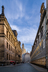 Dresden, Germany - November 09, 2022 : Augustus Street view in Dresden