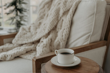 Cozy white winter home decor