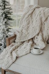Cozy white winter home decor