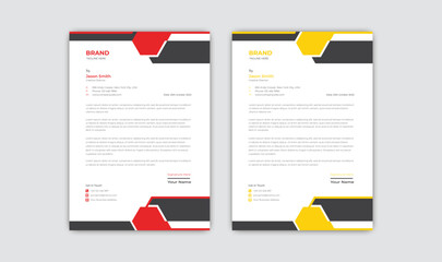 Business style letterhead template design Vector Template For Your Project.