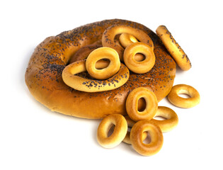 Bagels On White Background