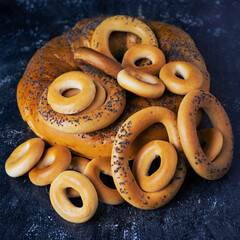 various bagels clouse-up
