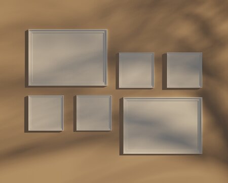 frame mockup on white wall. Poster mockup. Clean, modern,minimal frame