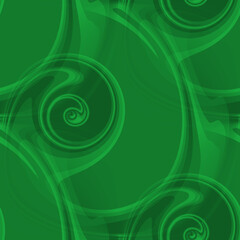 Green swirls - abstract seamless pattern