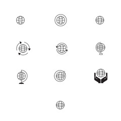 simple set of globe icon and logo set.