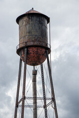 An historic water tower in Waterford, NY