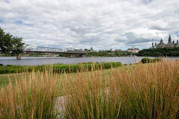 View of the city of Ottawa and the Ottawa River from Hull, Quebec