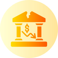 bankruptcy gradient icon