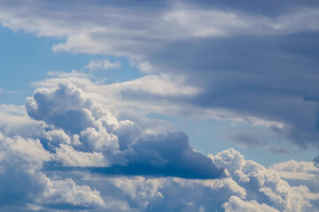large clouds of air over the field
