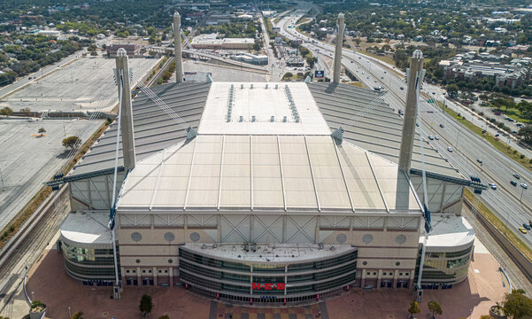 Alamodome Stadium in San Antonio Texas from above - aerial view - SAN ANTONIO, TEXAS - NOVEMBER 3, 2022