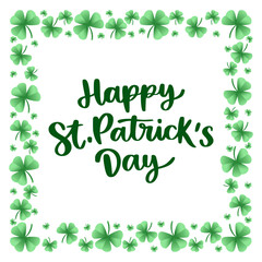 Square frame with clover leaves