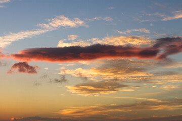 Bajamar sunset landscape, Tenerife, Canary Islands. Spain
