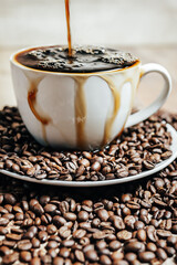 Cup of Coffee spilling over