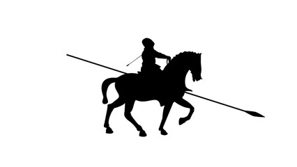 knight on horse silhouette