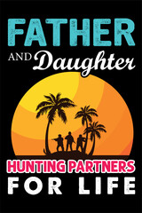 Happy father day typography and illustration t shirt design