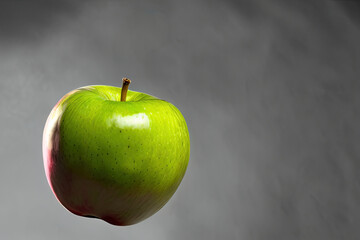 green apple spinning in the air