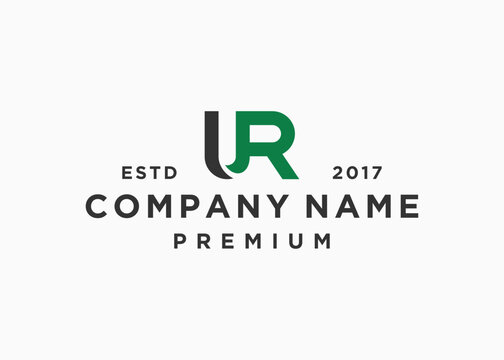 letter ur logo design vector illustration template