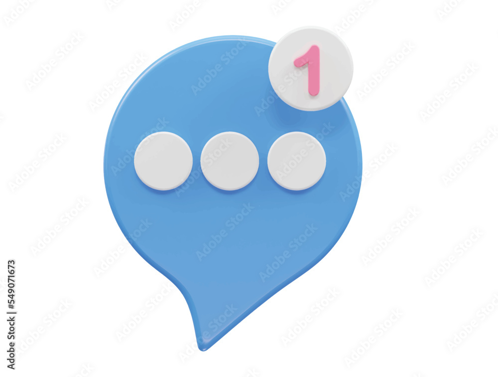 Poster message icon 3d render
