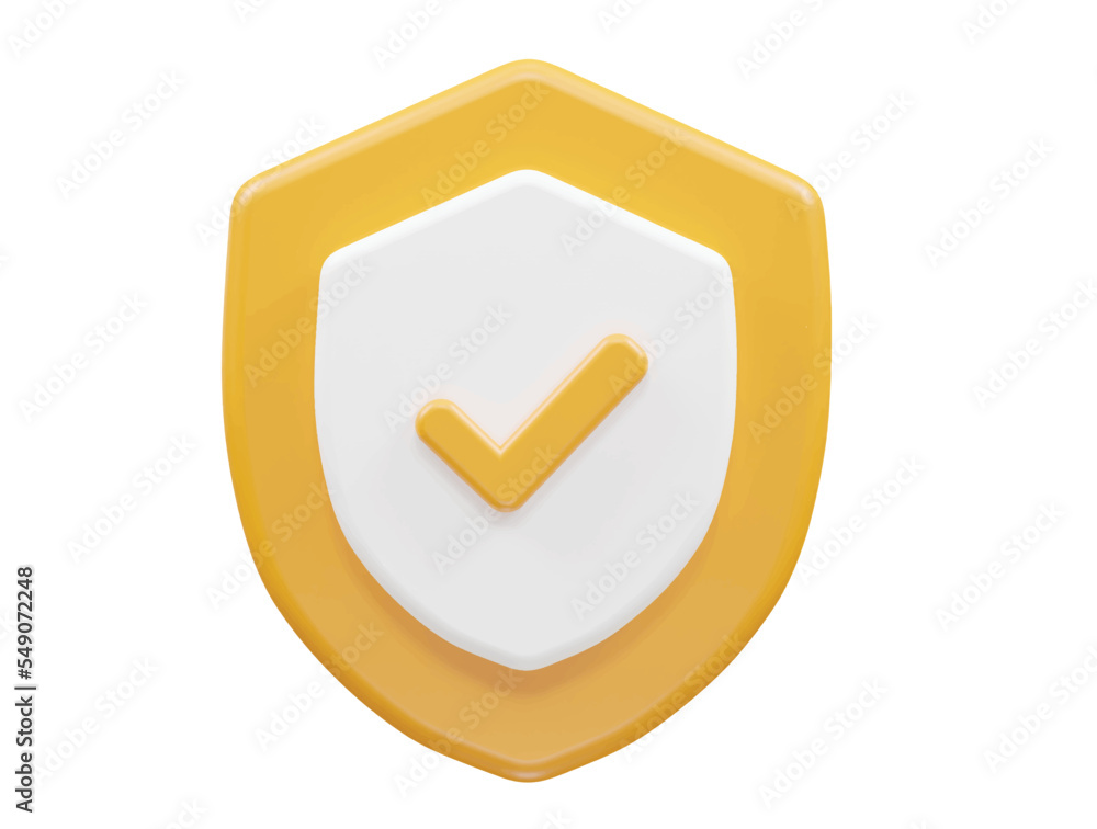 Poster verified icon 3d rendering vector