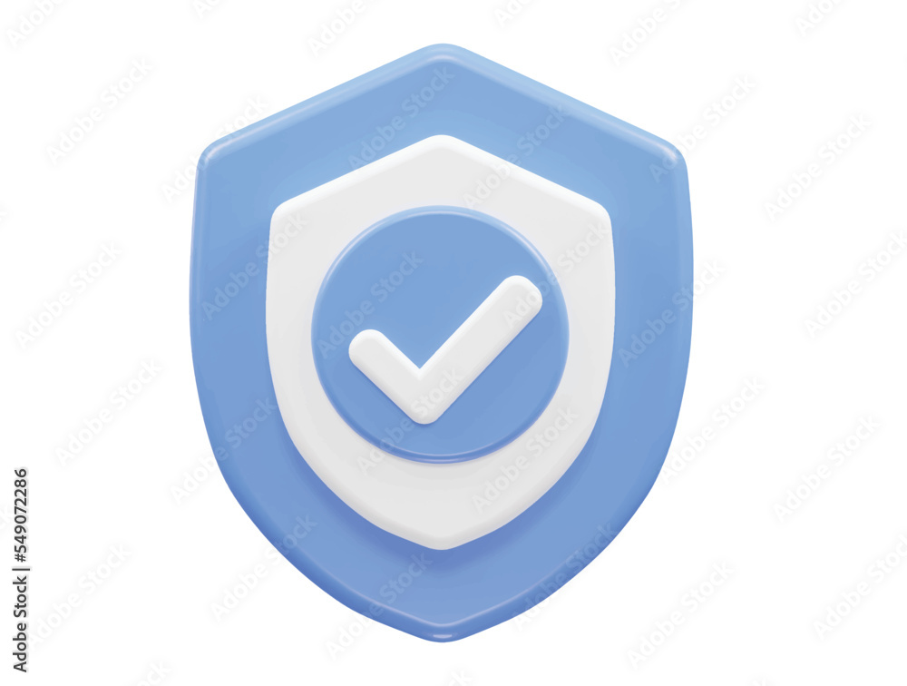 Poster verified icon 3d rendering vector