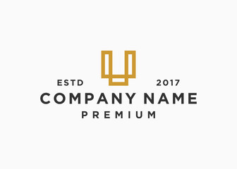 letter u square logo design vector illustration template © putri syakilla