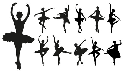 Ballerina silhouette collection.Set of ballerina silhouette © Artak