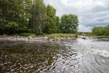 Rideau River in Merrickville, Ontario, Canada