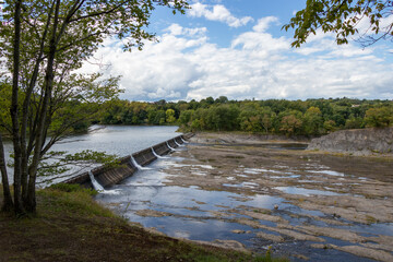 Dam on the river in Waterford, NY