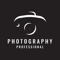 Photography camera logo, lens camera shutter, digital, line, professional, elegant and modern. Logo can be used for studio, photography and other businesses. Using vector illustration editing template