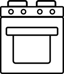 Linear Icon Kitchen Set Stove ver 2