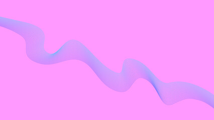 Pink Pastel Background blue wave lines Flowing waves design Abstract digital equalizer sound wave. Flow. Line Vector illustration for tech futuristic innovation concept pink background Graphic design