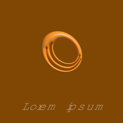 circle 3d logo vector