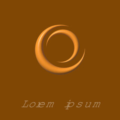 circle 3d logo vector