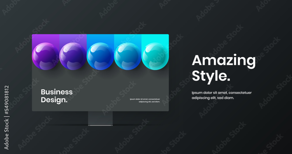 Poster isolated display mockup presentation layout. bright web banner design vector illustration.