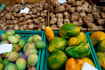 fresh products from madeiras traditional farmers market