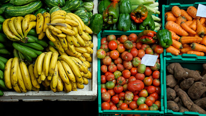 fresh products from madeiras traditional farmers market