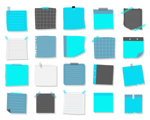 collection of note paper, sticky note, reminder paper illustration