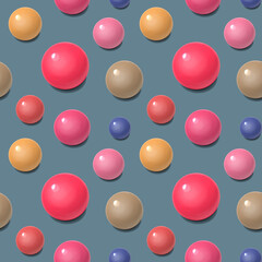 Pattern of bright balloons.