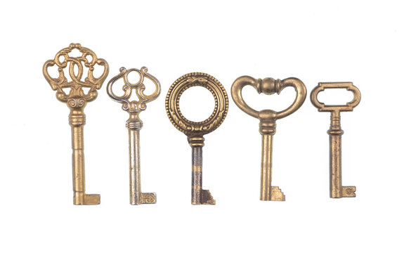 Collection Antique Keys Keyhole Shadows All Stock Vector (Royalty Free)  163017470
