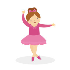 Fototapeta na wymiar Girl is dancing - illustration, vector