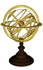 Antique celestial sphere - 3D render - 549083854