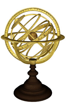 Antique celestial sphere - 3D render
