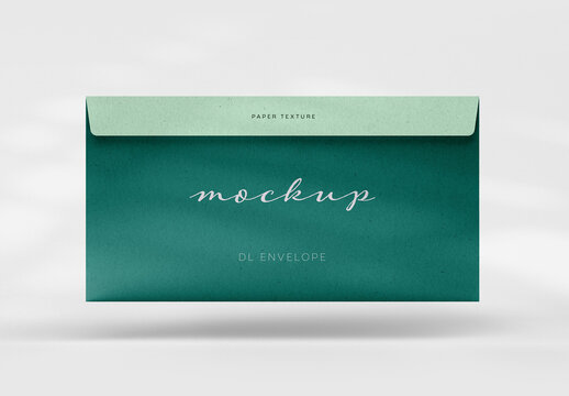 Envelope Mockup Design with Overlay Shadow and Editable Background